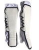 Protectores de espinilla para lucha libre con borde blanco y negro/Protectores de espinilla personalizados para kick boxing al por mayor - Product Image 5