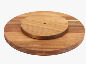 Wholesale Round Wooden Lazy Susan Turntable, 360 Degree Rotating Wood <b>Spice</b> Rack Organizer for Kitchen Countertop, Dining Table - Product Image 3