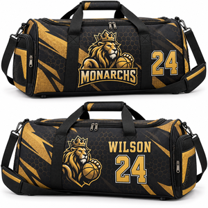 Nylon Duffle Bag Coaches Custom Club Crest Zipper Pockets Gym Carrier OEM Factory Padded Handles Portable Durable <b>Luggage</b> Travel - Product Image 2
