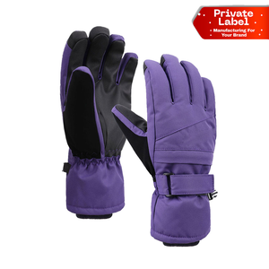 Gants de ski réfléchissants haute visibilité, imperméables, pour la sécurité nocturne, avec paume rembourrée en gel, antichoc et imperméables - Product Image 1