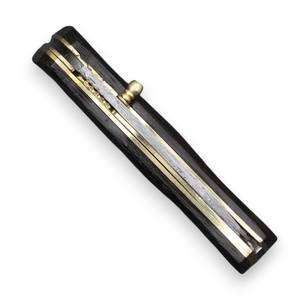 Cuchillo Plegable de Acero de Damasco con Punta Caída, Mango de Madera Wenge, Funda para Transporte Vertical, Cuchillo de Bolsillo EDC para Caza y Camping, Compatible con ODM - Product Image 5