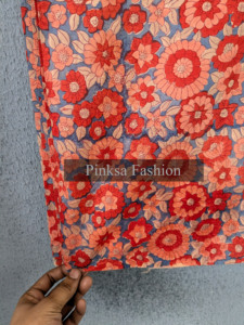 <b>Indian</b> Handblock Floral Print 100% Cotton Lightweight Fabric Wholesale for Girls Summer Dresses Home Decor & Cover by the Yard - Product Image 2