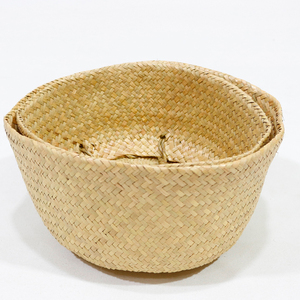 Cesta de Almacenamiento Tejida con Hojas de Palma, Diseño Nuevo, Maceta con Asas Dobles - Product Image 6