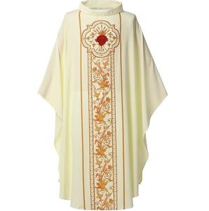 Último Diseño Túnica de Iglesia Bordada con Estampado, Larga hasta el Suelo, Tallas Grandes, Vestimenta Étnica Blanca, Túnica de Clérigo para Sacerdote, Transpirable - Product Image 6