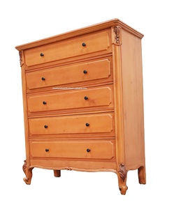 European Style Mahogany Drawer <b>Storage</b> Cabinet Hand Carved Dresser <b>Chest</b> for Bedroom Hotel or Apartment Use Louis XVI Walnut - Product Image 5