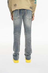 Jeans de Hombre de Algodón de Alta Calidad 2026, Marca Americana, Cómodos, Corte de Campana, Lavado Vintage, Costuras Reforzadas - Product Image 2