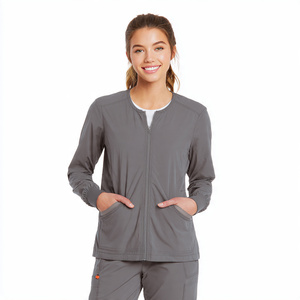 Unisex Hospital <b>Scrubs</b> Zipper Jackets High Quality Medical Jacket - Product Image 1