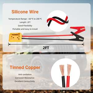 20V <b>Battery</b> Adapter 2FT Jumper <b>Cables</b> Car Jump Starter 12V Power <b>Cable</b> - Product Image 3
