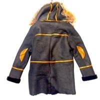 Premium Leather <b>Shearling</b> <b>Jacket</b> for <b>Men</b> Genuine Fur Winter Aviator Coat Stylish Durable Warm Outerwear Fashion - Product Image 5