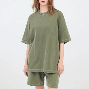 Último Diseño, Logotipo Personalizado, Bordado e Impresión, Camiseta de Manga Corta y Pantalones Cortos, Ropa de Mujer, Conjuntos de Mujer, Material de Algodón - Product Image 2