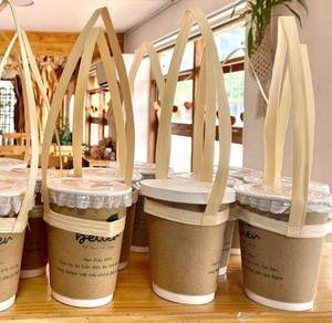 ที่วางแก้วไม้ไผ่แบบเป็นมิตรกับสิ่งแวดล้อม สำหรับบ้าน ห้องครัว และร้านกาแฟ - Product Image 1