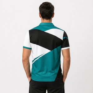 Chemise de golf sportive en toile de polyester de haute qualité pour homme, avec logo personnalisé brodé - Product Image 2