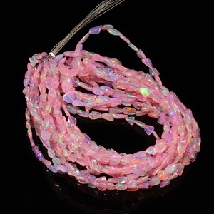 AAA Natural Ethiopian Pink <b>Opal</b> Smooth Nuggets Beads 4-7mm 16 Inches Welo <b>Opal</b> Bead Strands for Jewelry Making At Wholesale Rate - Product Image 4