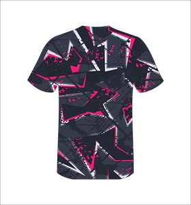 Maillot de baseball personnalisé noir rose camouflage sublimé, uniforme d'équipe boutonné, t-shirt de sport en polyester anti-humidité, OEM - Product Image 6