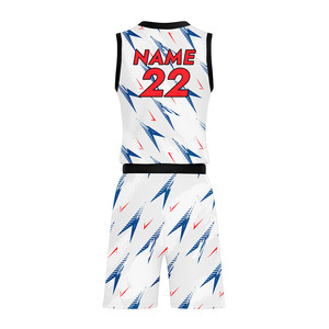 Ensemble uniforme de basketball pour homme grande taille - Motif flèche plume, tissu doux, maillot et short de sport inclus - Product Image 3