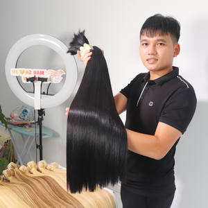 Venta al por mayor de cabello virgen crudo a granel 100% paquetes humanos vietnamitas sin procesar cutícula alineada Cabello, extensiones de cabello humano natural - Product Image 4