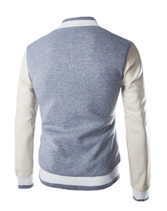 Chaqueta de Cuero Varsity Negra para Hombre con Logotipo Bordado Personalizado, Diseño Moderno, Chaqueta de Cuero Genuino Premium para Hombre - Product Image 4
