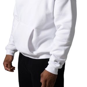 Sweat-shirt à capuche blanc pour homme, en molleton épais, à manches longues, décontracté, athlétique, streetwear, vêtements de sport - Product Image 4