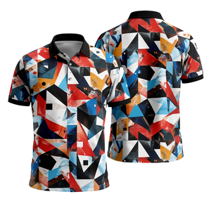 Tela de Punto de Poliéster/Algodón Antiarrugas con Estampado Geométrico para Hombre, para Camisetas, Ropa Urbana Premium - Product Image 4