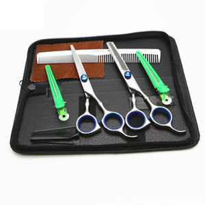 4cr Hair Cutting Salon <b>Barber</b> Thinning Hairdressing <b>Barber</b> Hair Scissors <b>Set</b> Shears Sharp Straight Comb Blunt Salon - Product Image 4