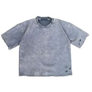 Camiseta de corte holgado de peso pesado, lisa, al por mayor, con hombros caídos, gráfica, oversize - Product Image 4