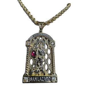 SAMLAZARO personalizado totalmente helado Hip Hop colgantes Super Moissanite tachonado 925 joyería de plata para fiesta fabricante indio - Product Image 1