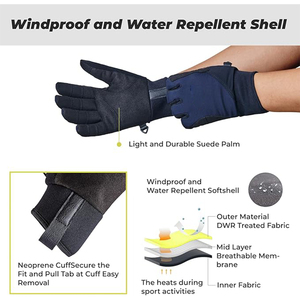 Gants d'hiver pour hommes et femmes, gants tactiles, randonnée, course à pied, cyclisme, conduite - Product Image 2