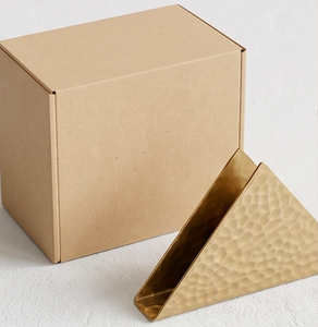 Porte-serviettes en laiton, design martelé décoratif, idéal pour le rangement de papier de soie de haute qualité dans les hôtels et les restaurants - Product Image 6
