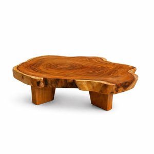 Modern Premium Solid Suar Wood Extendable Unique Handmade Rania Cross Section <b>Coffee</b> <b>Table</b> for Living Room - Product Image 2
