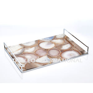 Platos de Servicio Metálicos Pulidos Creativos para el Hogar, Bandejas para Aperitivos, Dulces, Frutas, Bandejas de Almacenamiento de Calidad Sostenible - Product Image 1