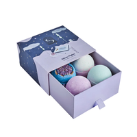 Boîte d'emballage personnalisée pour bombes de bain en matériaux recyclés avec pelliculage mat et gaufrage, boîte mystère de luxe pour sérum de soin de la peau