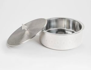 Round Stainless Steel Casserole With <b>Lid</b> Minimalist Design Durable Metal Food Serving Dish Hotpot Food Warmer Middle East Style - Product Image 4