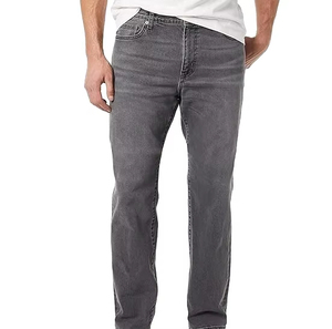 Jeans en denim délavé vintage pour homme, coupe ample confortable, jambe large, style streetwear décontracté, jeans droits tricotés pour homme - Product Image 1