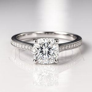 Certified Round Cut Moissanite Diamond Solitaire Ring for Women Silver Gold Rose Gold Options Free Delivery Elegant Fine Jewelry - Product Image 1
