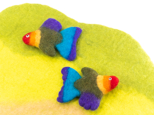 Juguete de Pescado de Fieltro de Lana Hecho a Mano de 9 cm, Colorido, Seguro, Hipoalergénico, para Jugar, Comercio Justo, Ético, Venta al por Mayor - Product Image 4