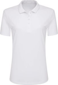 Polo décontracté pour femme, tissu piqué épais, coupe classique, couleur unie, personnalisable avec logo - Product Image 3
