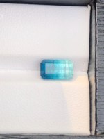 Tourmaline bleue naturelle taille octogonale 2,00 carats, pierre brute du Rajasthan pour la fabrication de bijoux, fournisseur en gros