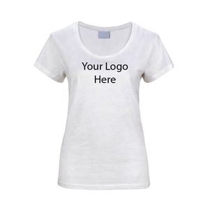 Camisetas de Cuello Redondo para Mujer, Nuevo Estilo, en Stock, Logotipo y Diseño Personalizados, Camisetas Transpirables de Algodón para Mujer, OEM - Product Image 4