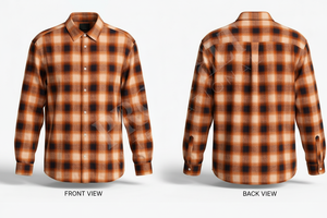 Camisas de Vestir Personalizadas con Logotipo, Diseño Impreso, Franela, Manga Larga, 100% Algodón, Cuello en V, Secado Rápido, Elegantes - Product Image 5