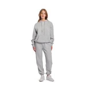 Customize Women Heavyweight Stylish 2 Piece Knee Length Sweat Suits Jogger Cotton Quick Dry Breathable with distress embroidery - Product Image 4