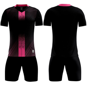 Conjunto de Uniforme de Fútbol Unisex de Poliéster Brillante con Efecto Neón, 100% Poliéster, de Secado Rápido, para Entrenamiento, Manga Corta, Pantalones Cortos - Product Image 1