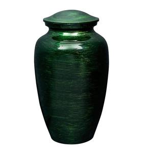 Urnes métalliques à texture marbre vert pour cendres, urnes commémoratives classiques en métal pour la présentation à domicile - Product Image 2