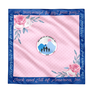 Écharpe à imprimé floral rose avec bordure bleue, accessoire de mode élégant pour femmes et filles, doux et décoratif, idéal comme cadeau et pour un usage quotidien - Product Image 1