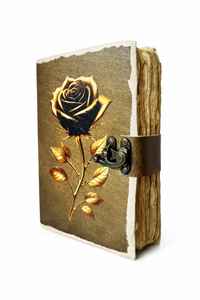 Diario de Tapa Dura de Cuero Ecológico Estilo Vintage, Cuaderno Rectangular con Estampado de Rosas para Hechizos de Brujería, con Correa y Cierre, Estilo Moderno - Product Image 3