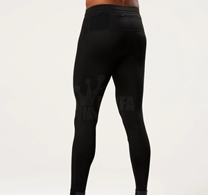 Leggings de sport pour hommes, coupe ajustée, taille élastique, motif géométrique, respirants, en Spandex, longueur intégrale, imprimés - Product Image 6