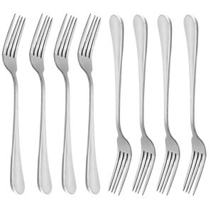 Juego de Cubiertos de Acero Inoxidable de Alta Calidad, Tenedores Plateados para Pasta, Carne y Postre, Juego de Cinco Piezas - Product Image 2