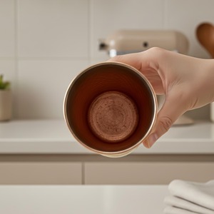 Verre à eau vintage empilable en cuivre robuste avec finition solide, écologique et portable pour usage domestique - Product Image 6