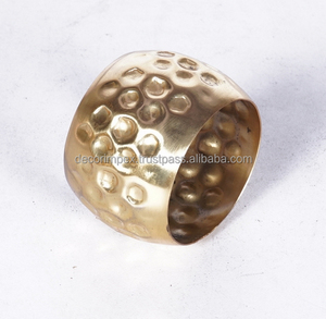 Rond de serviette New Look fabriqué à la main ronds de serviette en laiton stockés décoration de table de mariage et de fête - Product Image 5