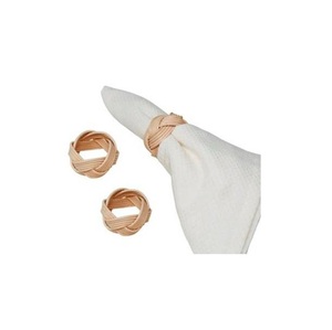 Wholesale Solid Brass Striped Napkin Rings Multicolor Enamel Eco-Friendly Durable Modern Luxury Decorative <b>Table</b> Napkin Holder - Product Image 6