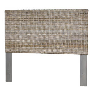 Cabecera de Panel Tejida a Mano de Mimbre y Ratán de Vietnam para Dormitorio Estilo Costero DreamCraft - Product Image 1